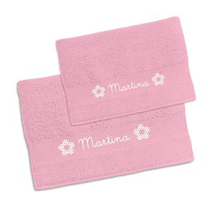 Conjunto dos toallas baño flor