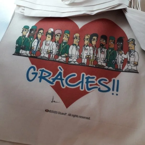 Bolsa algodón GRÀCIES - Imagen 2
