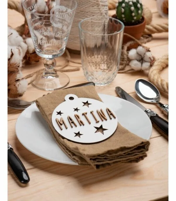Bolas Personalizadas de Navidad Blanca