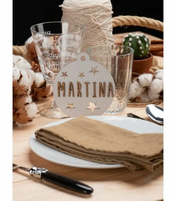 Bolas Personalizadas de Navidad Blanca - Imagen 2