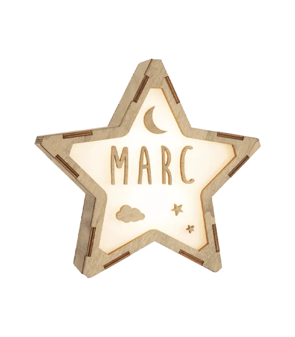 Lámpara Estrella Personalizada Noche