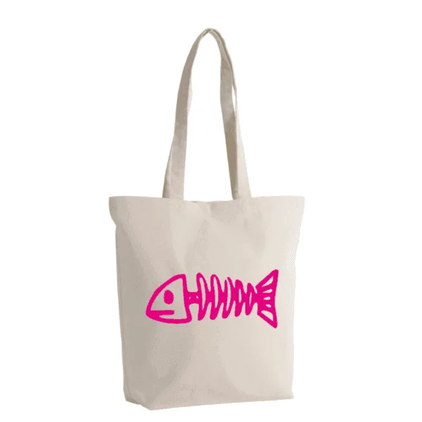 Bolsa tote FISH raspa fucsia