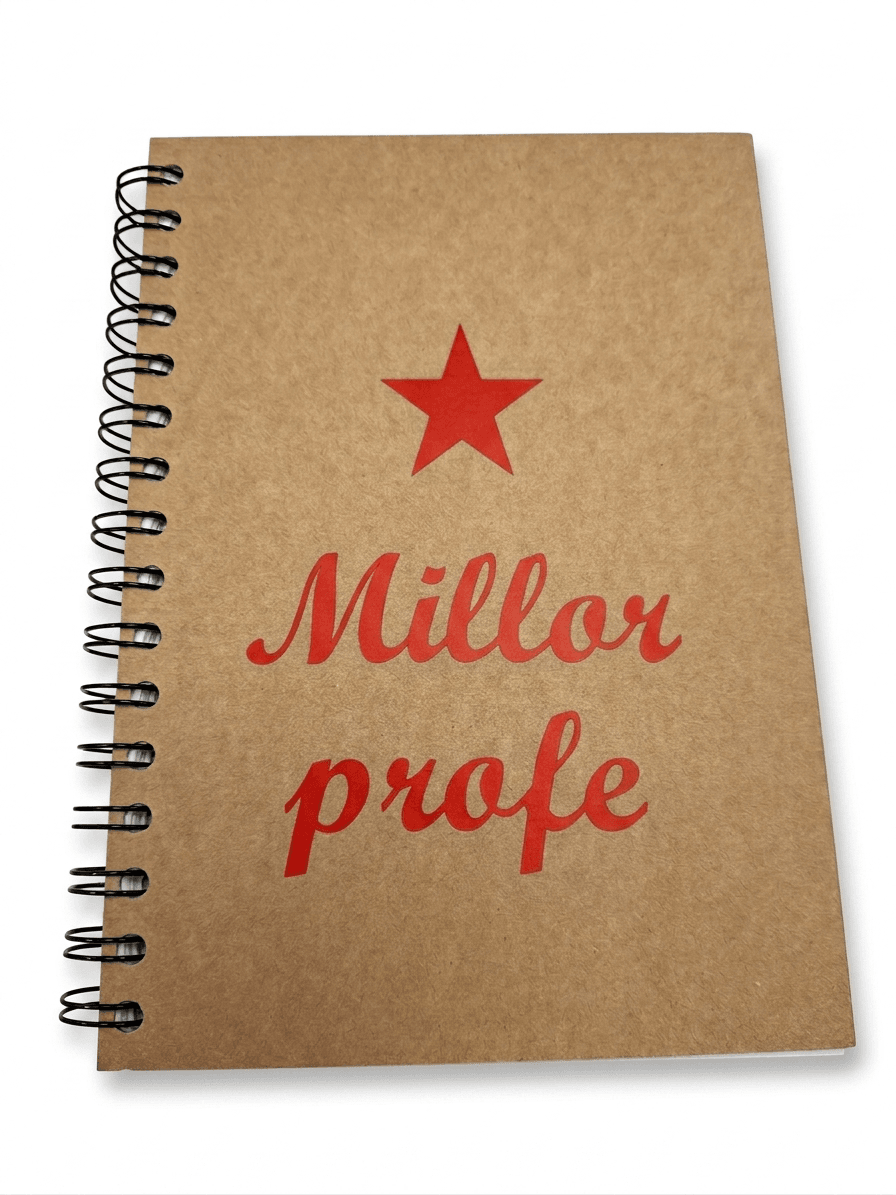 Llibreta espiral "Millor profe" lletres vermelles