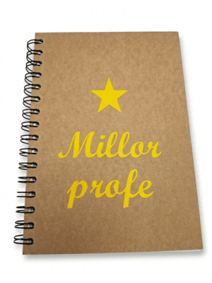 Llibreta espiral "Millor profe" lletres grogues